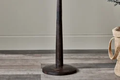 Floor Lamps^Nkuku Sahar Mango Wood Floor Lamp - Dark Stain
