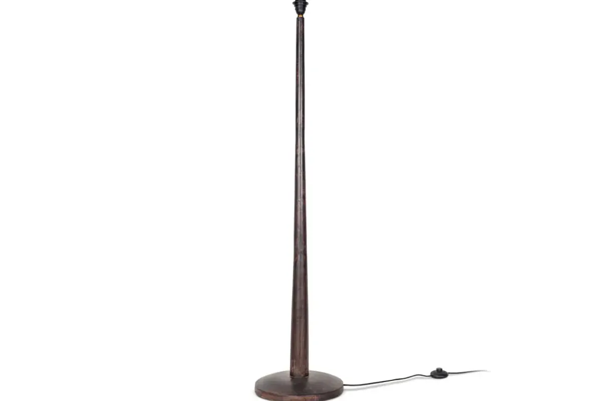 Floor Lamps^Nkuku Sahar Mango Wood Floor Lamp - Dark Stain