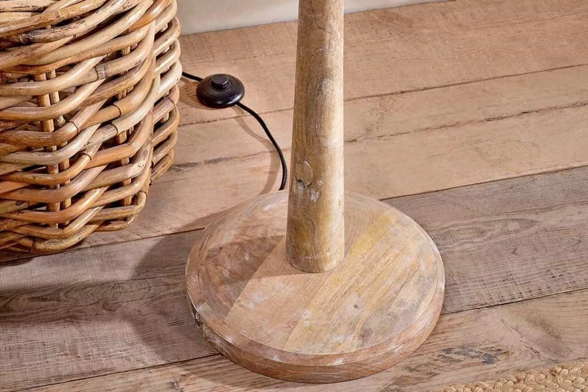 Floor Lamps^Nkuku Sahar Mango Wood Floor Lamp Natural