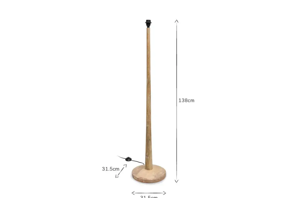 Floor Lamps^Nkuku Sahar Mango Wood Floor Lamp Natural