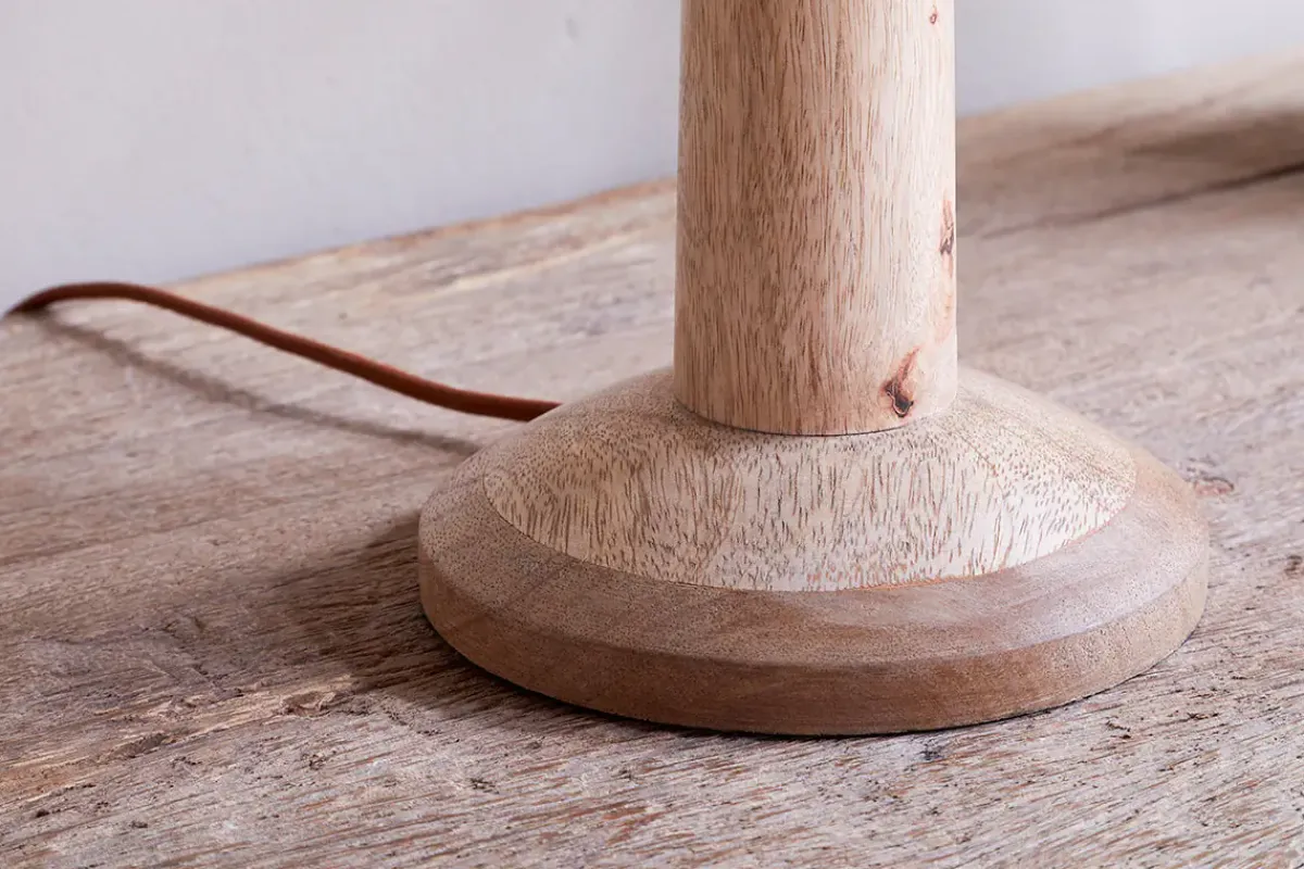 Bedside Lamps|Table Lamps^Nkuku Sahar Mango Wood Table Lamp - Natural One Size