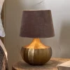 Table Lamps|Bedside Lamps^Nkuku Sakiti Cast Aluminium Table Lamp - Antique Brass