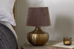 Table Lamps|Bedside Lamps^Nkuku Sakiti Cast Aluminium Table Lamp - Antique Brass
