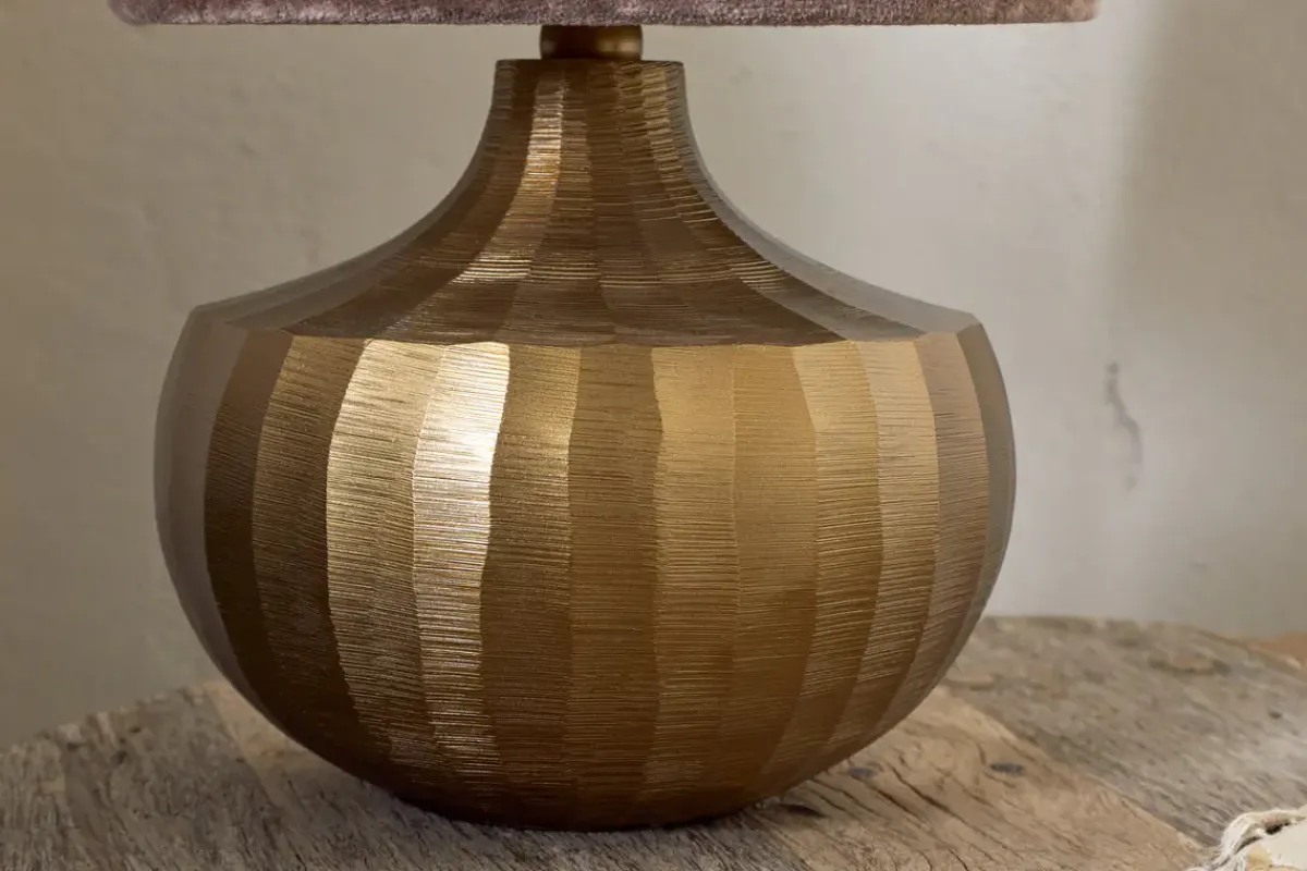 Table Lamps|Bedside Lamps^Nkuku Sakiti Cast Aluminium Table Lamp - Antique Brass