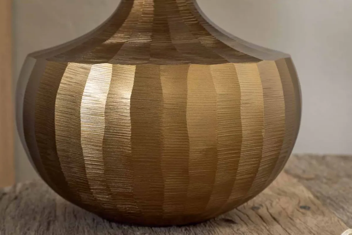 Table Lamps|Bedside Lamps^Nkuku Sakiti Cast Aluminium Table Lamp - Antique Brass