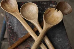 Serving Cutlery|Cutlery^Nkuku Salad Servers - Mango Wood (Set of 2)