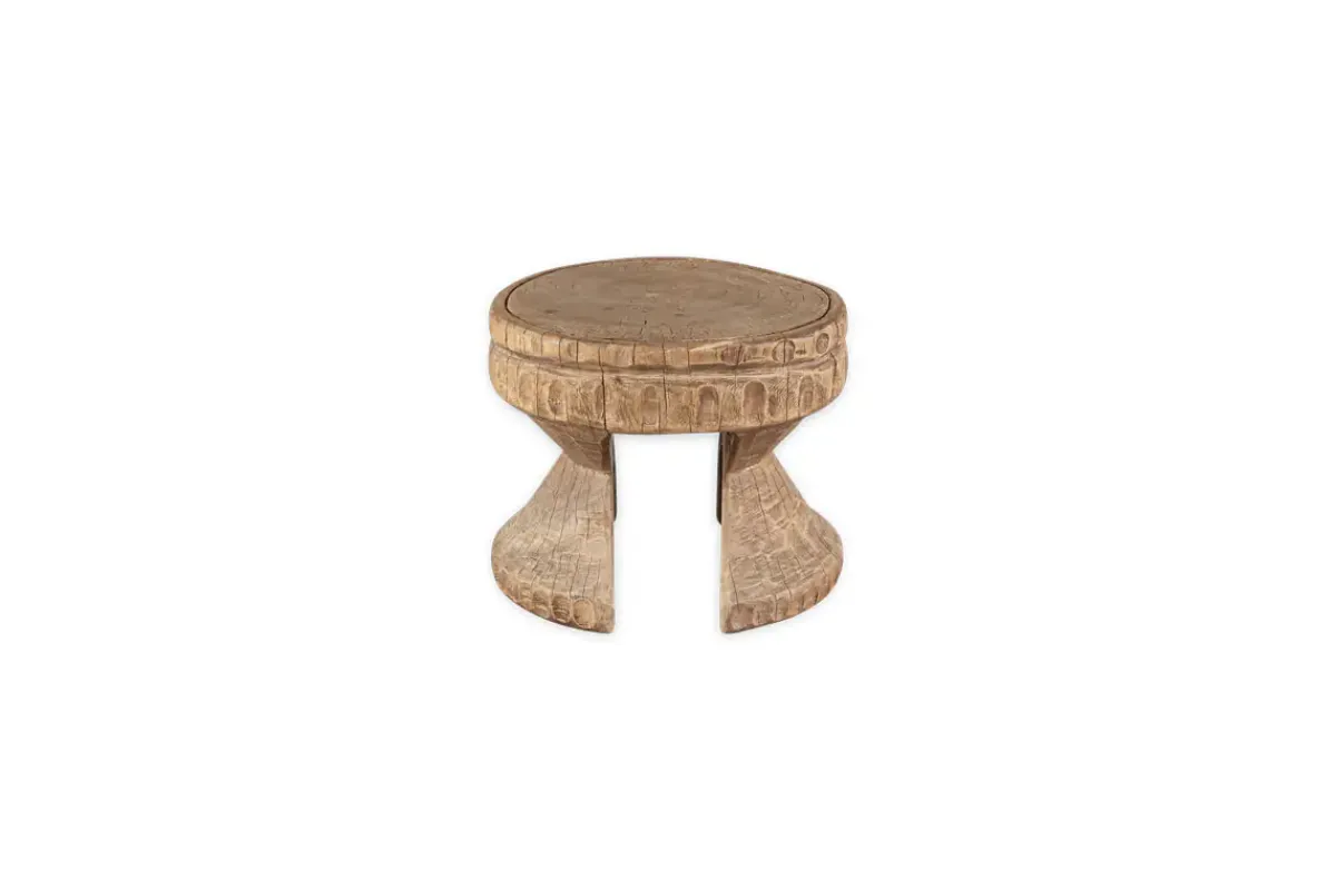 Living|Side Tables^Nkuku Salman Wooden Decorative Stool - Natural