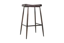 Kitchen & Dining|Bar Stools & Bar Chairs^Nkuku Samaira Leather Counter Stool - Dark Brown