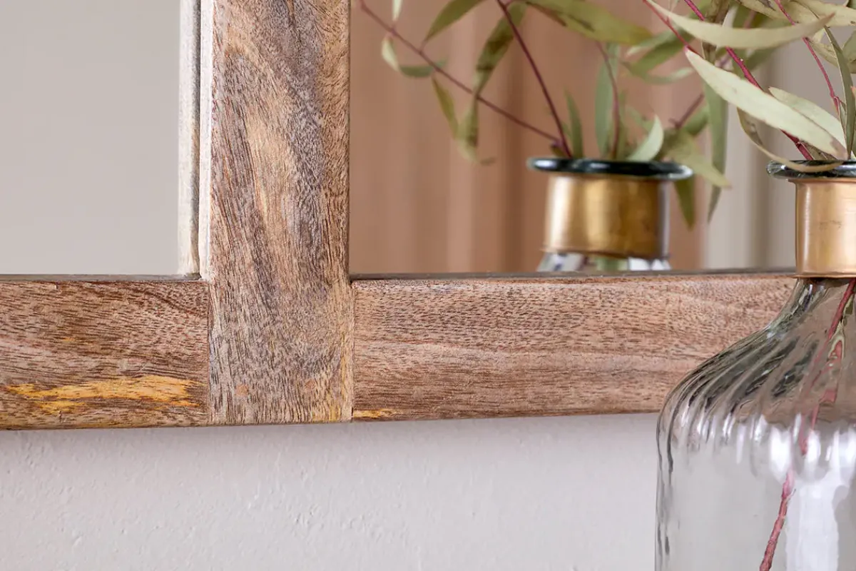 Wall Mirrors|Hallway & Bootroom^Nkuku Sande Arched Mango Wood Mirror - Natural