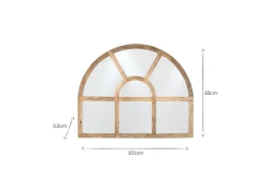 Wall Mirrors|Hallway & Bootroom^Nkuku Sande Arched Mango Wood Mirror - Natural