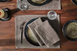 Table Settings & Linens^Nkuku Sanee Napkin - Smoke Brown (Set of 2)