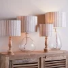 Lampshades|Bedroom^Nkuku Sanja Cotton Stripe Lampshade - Off White & Grey