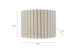 Lampshades|Bedroom^Nkuku Sanja Cotton Stripe Lampshade - Off White & Grey