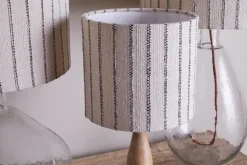 Lampshades|Bedroom^Nkuku Sanja Cotton Stripe Lampshade - Off White & Grey
