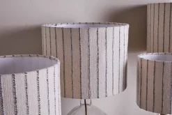 Lampshades|Bedroom^Nkuku Sanja Cotton Stripe Lampshade - Off White & Grey