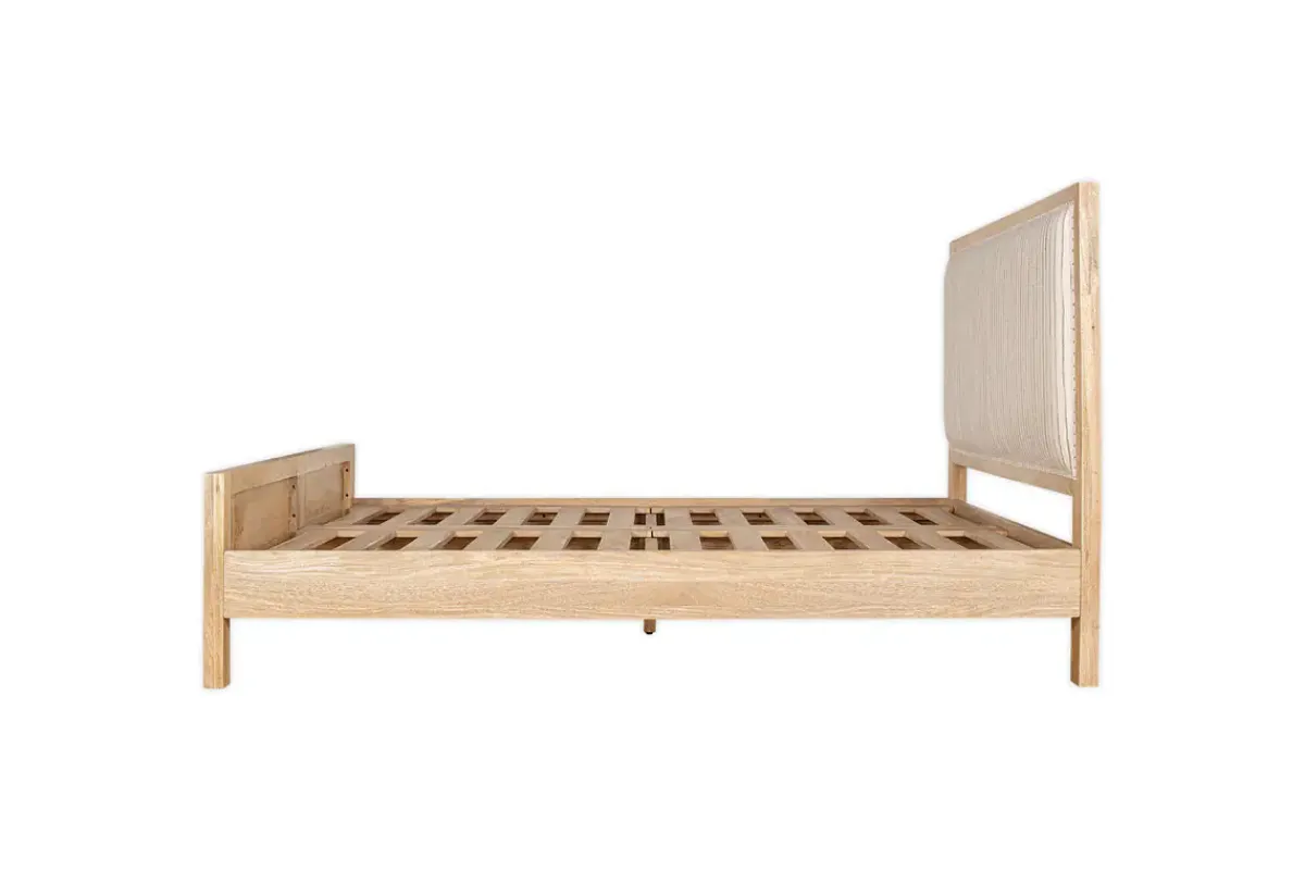 Bedroom^Nkuku Sanja Stripe Bed - Natural