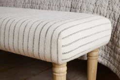 Storage & Shelving|Storage & Shelving^Nkuku Sanja Stripe Upholstered Bench - Grey