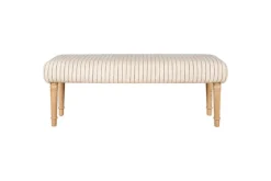 Storage & Shelving|Storage & Shelving^Nkuku Sanja Stripe Upholstered Bench - Grey