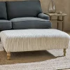 Living|Footstools & Poufs^Nkuku Sanja Stripe Upholstered Ottoman - Off White