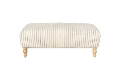 Living|Footstools & Poufs^Nkuku Sanja Stripe Upholstered Ottoman - Off White