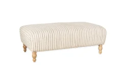 Living|Footstools & Poufs^Nkuku Sanja Stripe Upholstered Ottoman - Off White