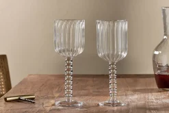 Entertaining Glasses|Wine & Champagne Glasses^Nkuku Santosa Wine Glass - Clear (Set of 2)