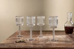 Entertaining Glasses|Wine & Champagne Glasses^Nkuku Santosa Wine Glass - Clear (Set of 2)