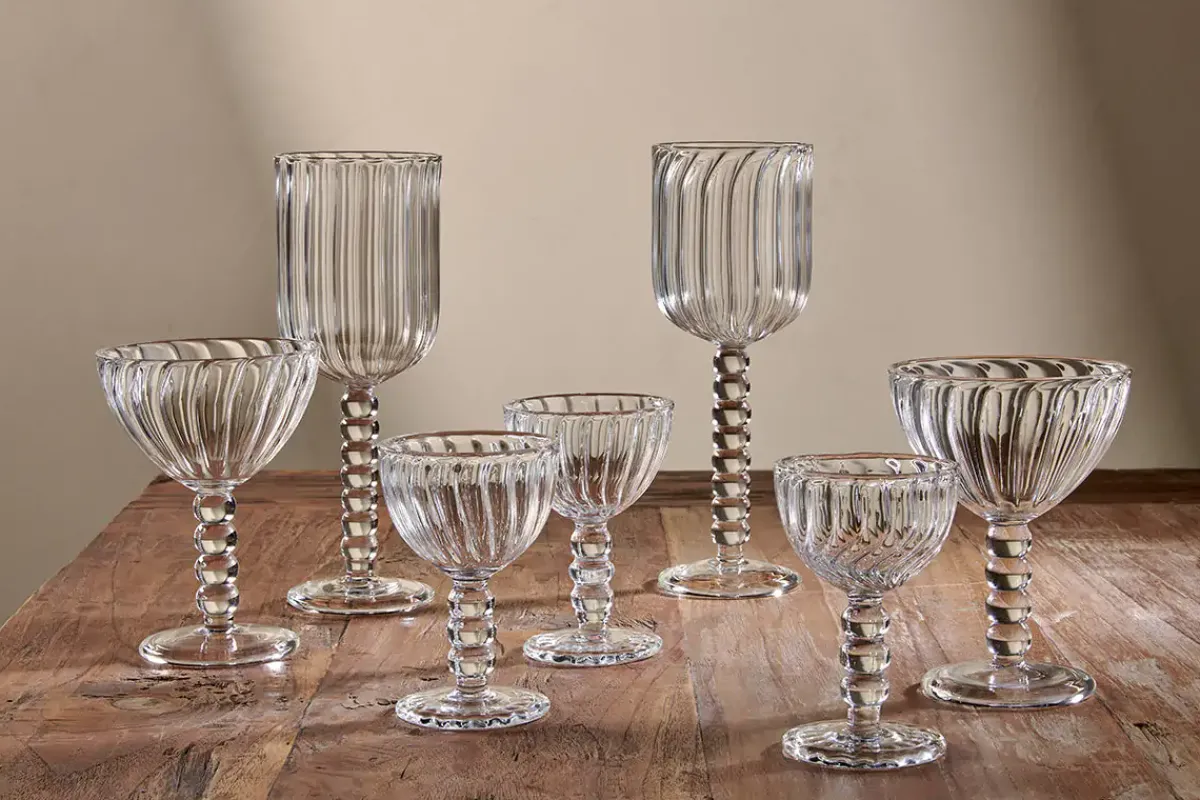 Entertaining Glasses|Wine & Champagne Glasses^Nkuku Santosa Wine Glass - Clear (Set of 2)
