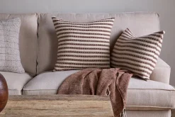 Bedroom Textiles|Cushions^Nkuku Sanval Wool Cushion Cover - Burgundy Burgandy