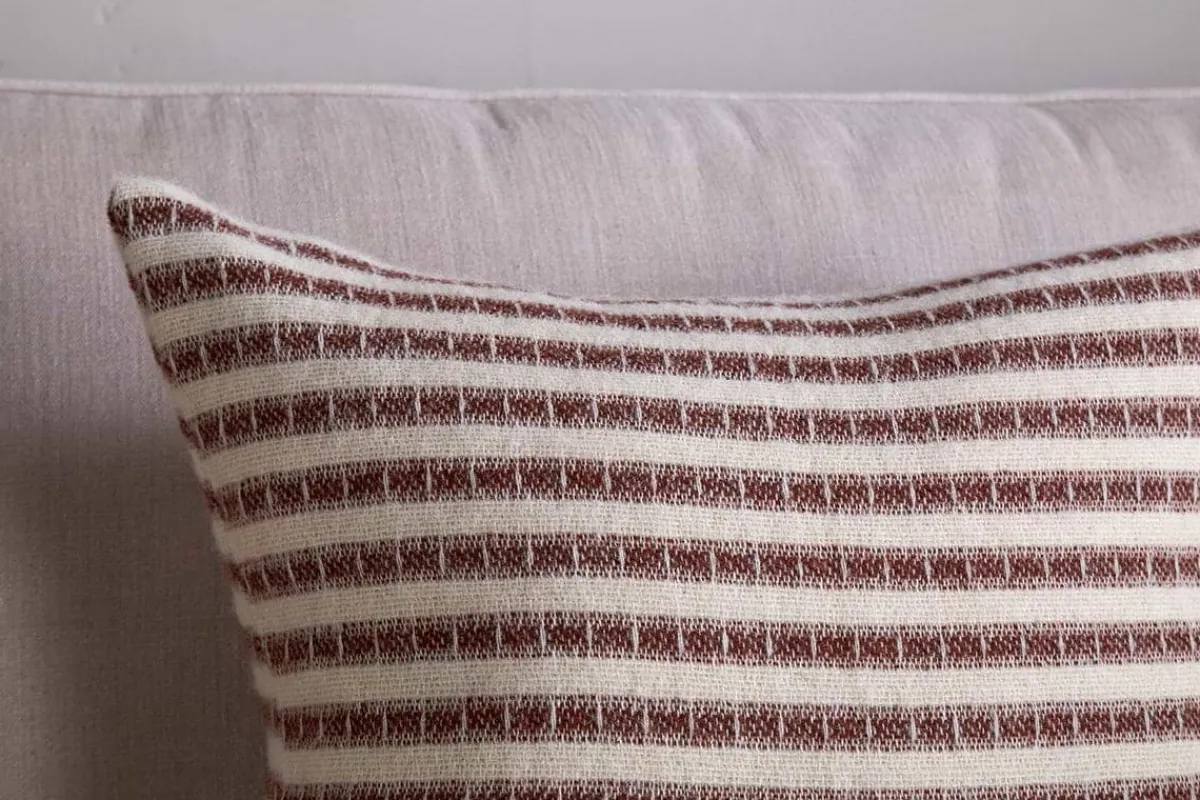 Bedroom Textiles|Cushions^Nkuku Sanval Wool Cushion Cover - Burgundy Burgandy