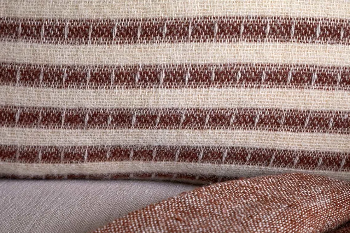 Bedroom Textiles|Cushions^Nkuku Sanval Wool Cushion Cover - Burgundy Burgandy