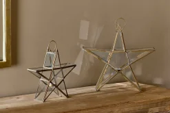 Lanterns|Candles & Candleholders^Nkuku Sanwi Standing Star Brass