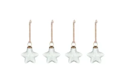 Baubles & Tree Decorations|Shades Of Nature^Nkuku Sardi Star Baubles - (Set of 4) Clear
