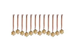 Baubles & Tree Decorations|Shades Of Nature^Nkuku Sardi Star Baubles - (Set of 12) Gold