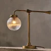 Desk Lamps|Table Lamps^Nkuku Sengol Recycled Glass Desk Lamp - Antique Brass