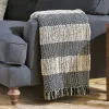 Bedroom Textiles|Blankets & Throws^Nkuku Shal Cotton Throw - Black & Off White