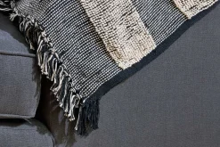Bedroom Textiles|Blankets & Throws^Nkuku Shal Cotton Throw - Black & Off White