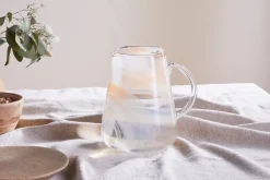 Jugs^Nkuku Shirali Marble Swirl Jug - Apricot