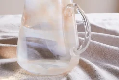 Jugs^Nkuku Shirali Marble Swirl Jug - Apricot