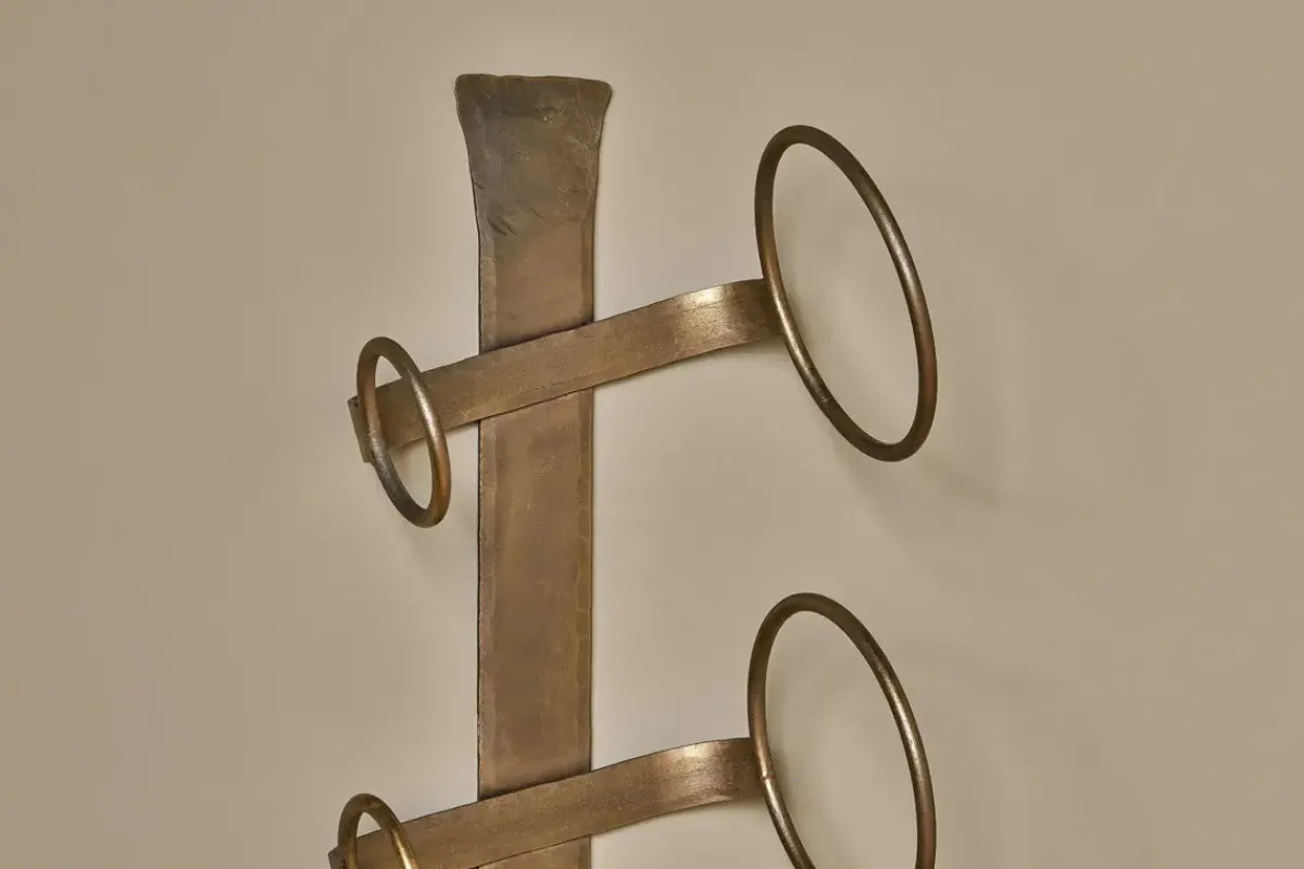 Kitchen Storage|Wine Racks^Nkuku Shray Iron Wine Rack - Antique Brass