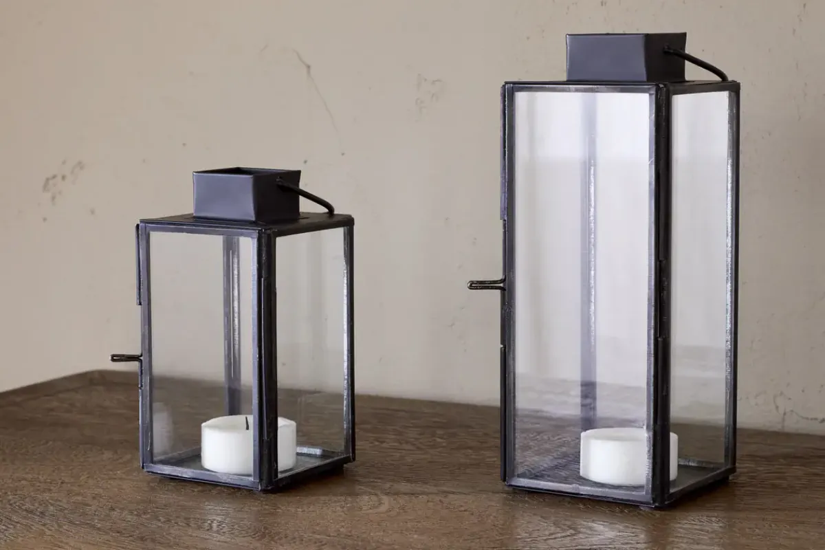 Desk Accessories|Lanterns^Nkuku Sia Mini Table Lantern - Black