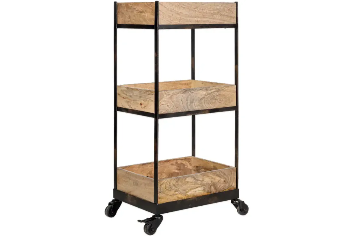 Pantry|Kitchen Storage^Nkuku Soma Mango Wood Storage Trolley