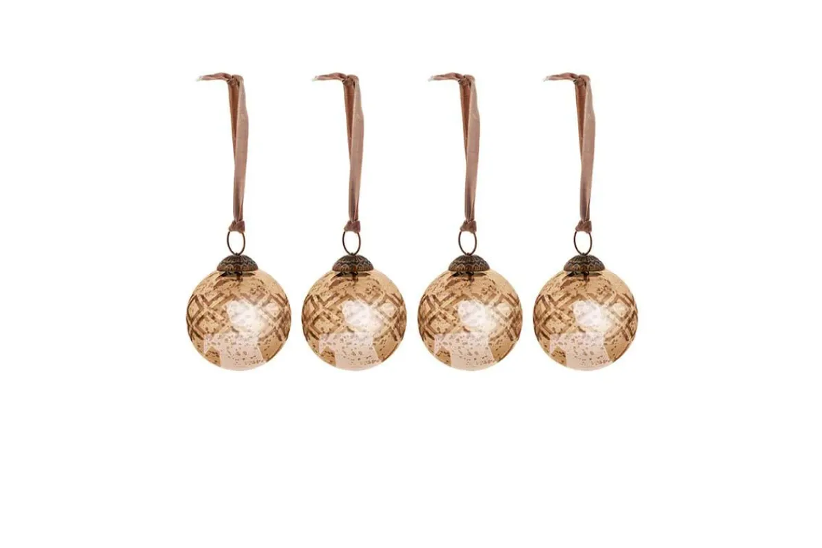 Baubles & Tree Decorations^Nkuku Sona Baubles - (Set of 4)
