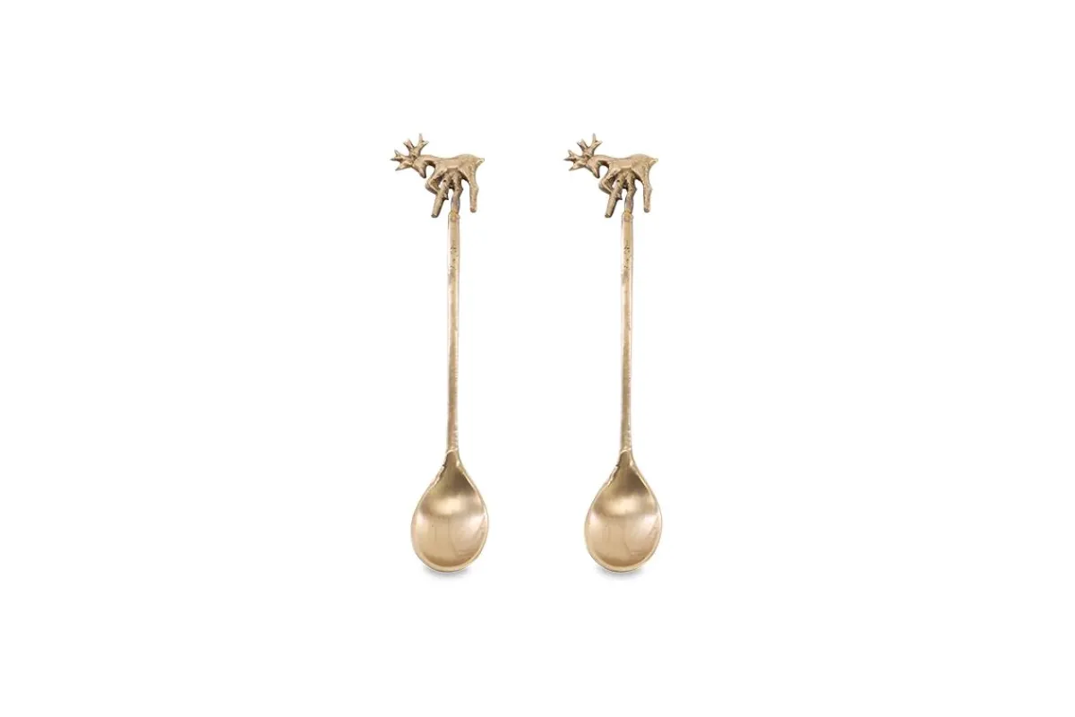 Cutlery|Cutlery^Nkuku Stag Brass Spoons (Set of 2)
