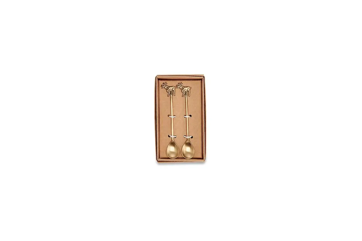 Cutlery|Cutlery^Nkuku Stag Brass Spoons (Set of 2)