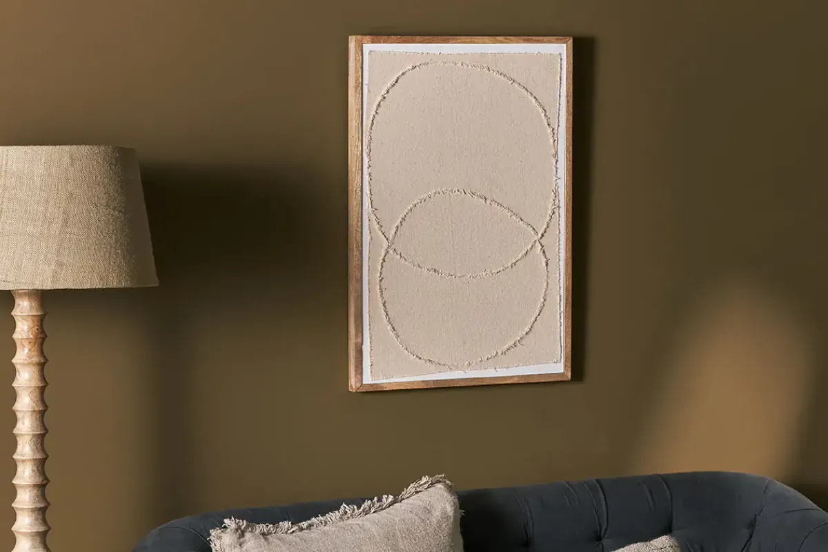 Decorative Home Accessories|Wall Art^Nkuku Suheed Cotton & Mango Wood Wall Art - Natural
