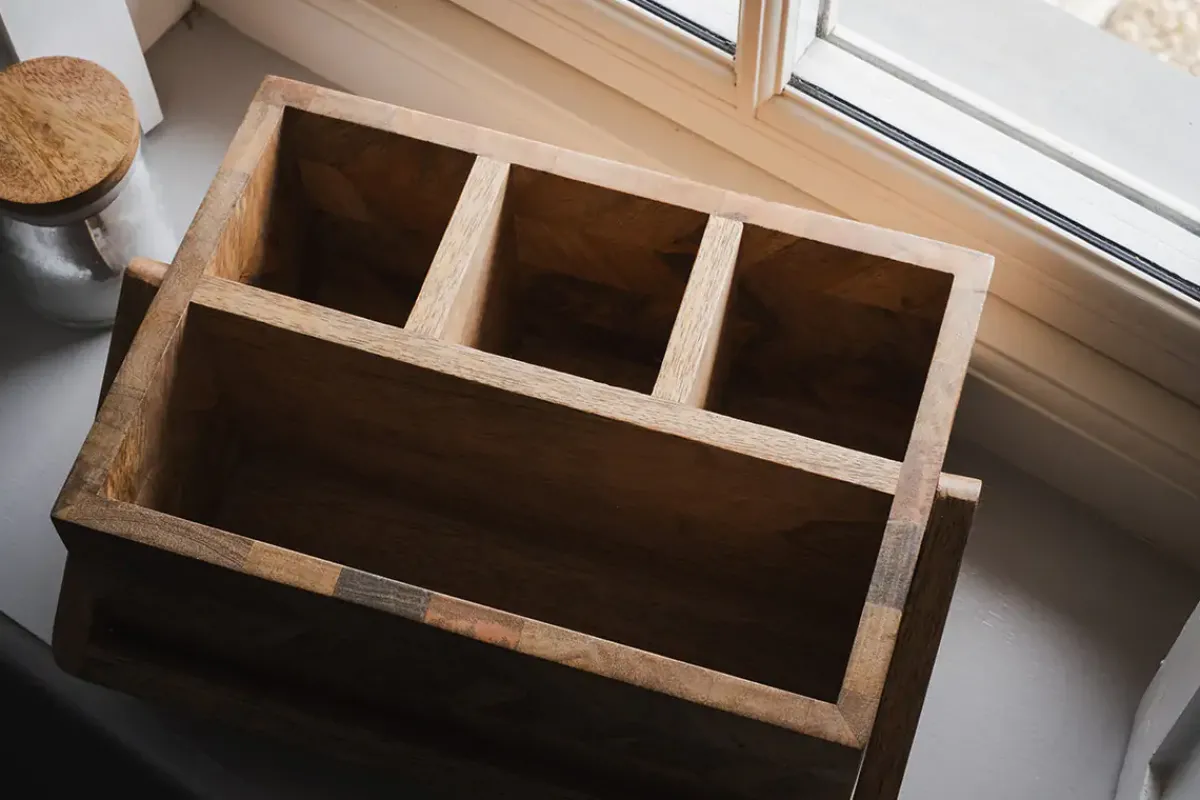 Bathroom Accessories^Nkuku Sukha Mango Wood Caddy - Natural