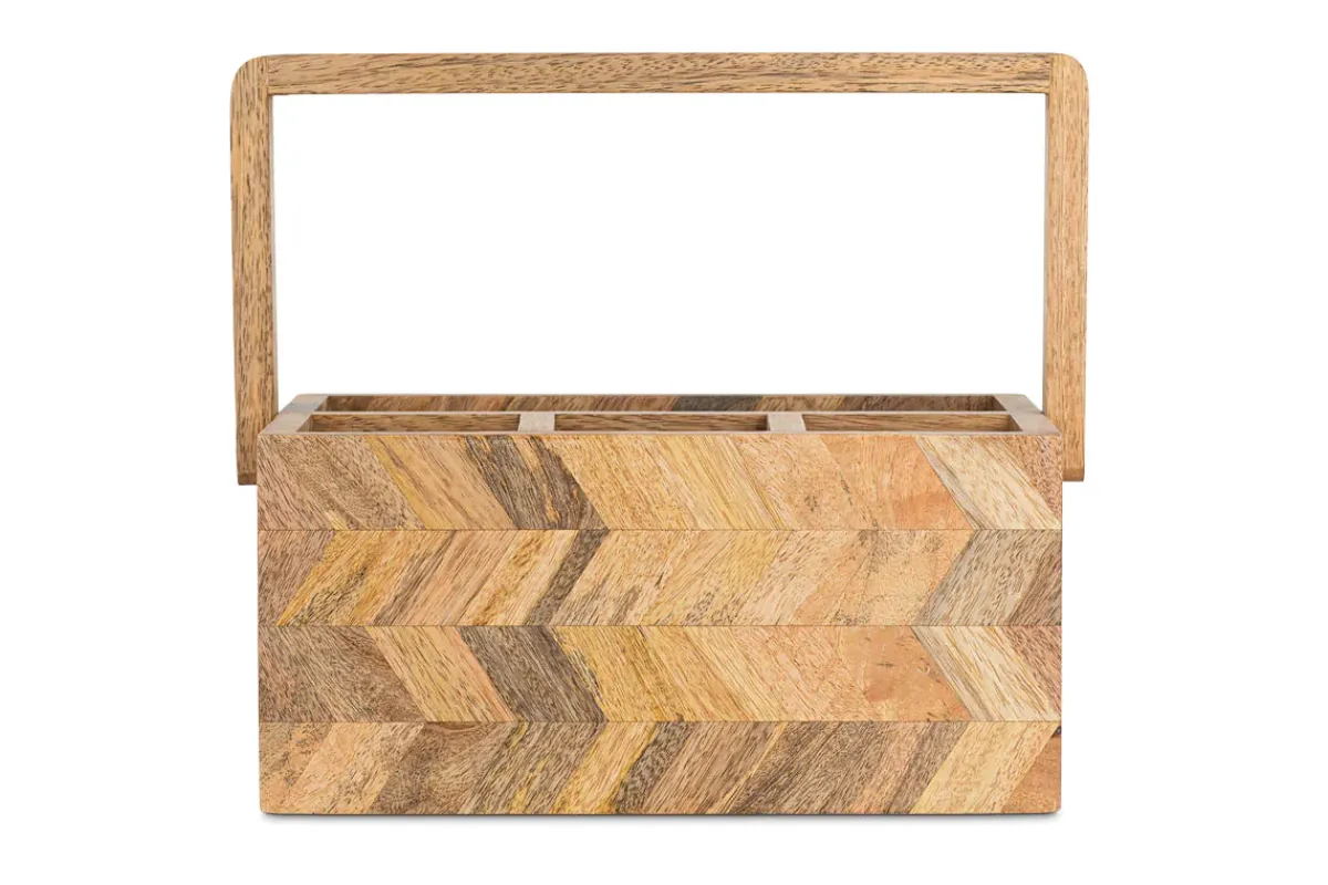 Bathroom Accessories^Nkuku Sukha Mango Wood Caddy - Natural