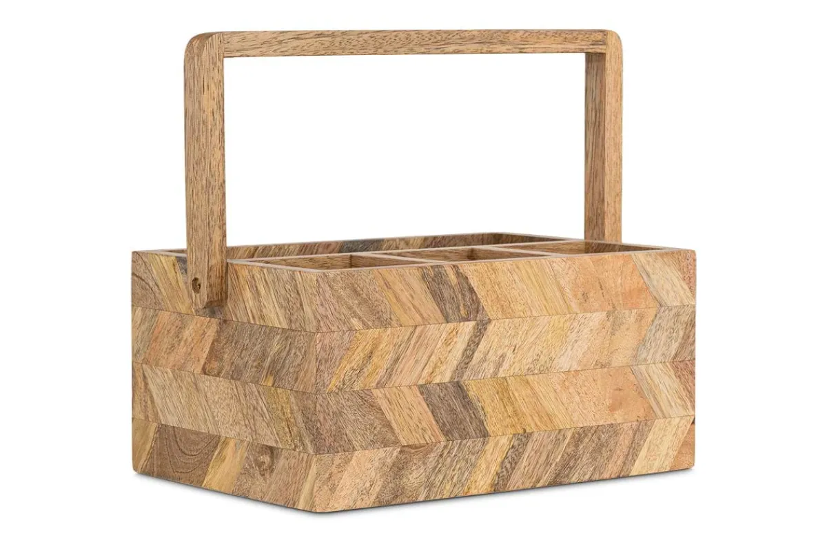 Bathroom Accessories^Nkuku Sukha Mango Wood Caddy - Natural
