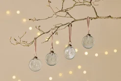 Baubles & Tree Decorations^Nkuku Sundara Baubles - Clear - (Set of 4)